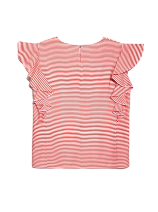 CONTE LBL 909 Ультрамодная шелковистая блузка с воланами