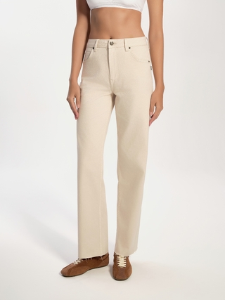 CONTE CON-735 Джинсы straight из eco-friendly денима с необработанным краем