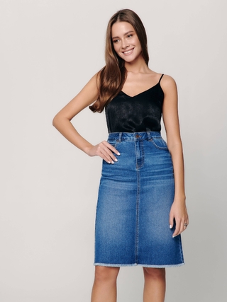CONTE CON-356 Джинсовая юбка-midi А-силуэта
