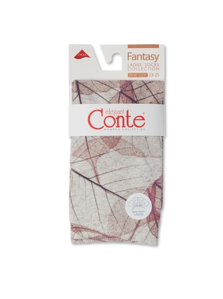 CONTE FANTASY Носки с принтом из смесовой пряжи с хлопком и льном