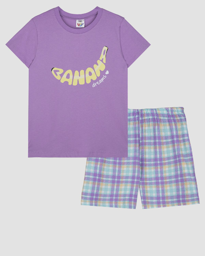 Пижама для девочки (футболка+шорты) Пижама для девочки (футболка+шорты)