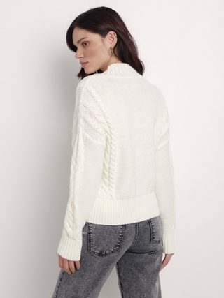 CONTE LDK 241 Фактурный джемпер с V-образной горловиной