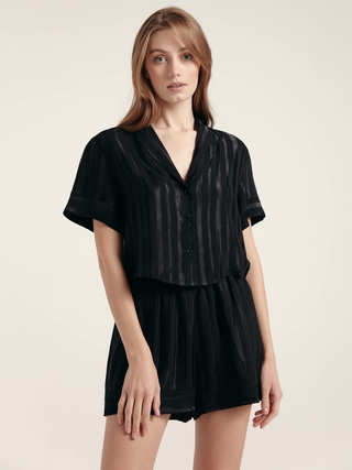 CONTE MOONLIGHT LHW 1707 Укороченная домашняя блуза из вискозы