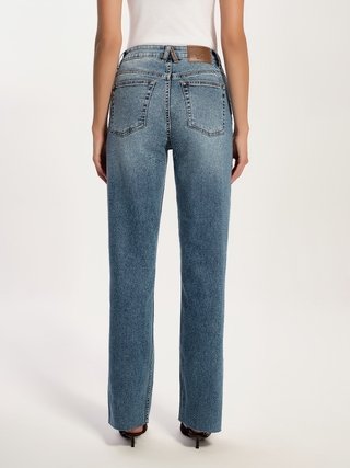 CONTE CON-738 Джинсы straight c разрезами и необработанным краем