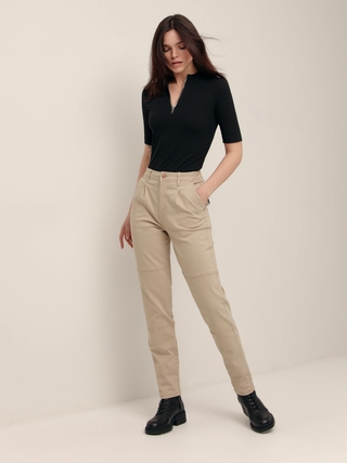 CONTE CON-435 Джинсы брючного кроя с высокой посадкой