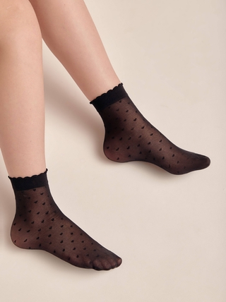 CONTE LOLA Носки с рисунком «сердечки» для девочек CONTE LOLA Носки с рисунком «сердечки» для девочек