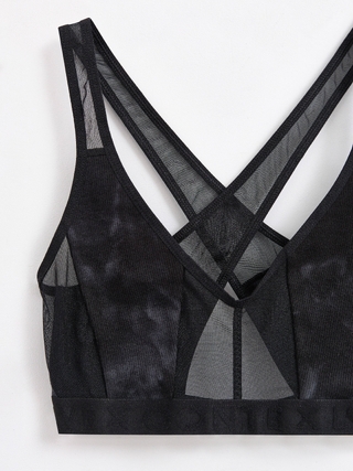 CONTE RIB WITH MESH LBE 2493 Бюстье из хлопка в рубчик и эластичной сеточки