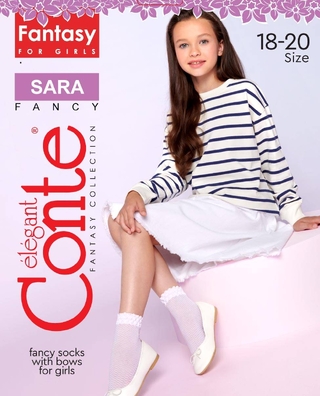 CONTE SARA Носки с ажурным рисунком для девочек CONTE SARA Носки с ажурным рисунком для девочек