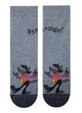 БРЕСТСКИЕ НОСКИ МУЖСКИЕ 2155 СМФ "Ну, погоди!"(средней длины)