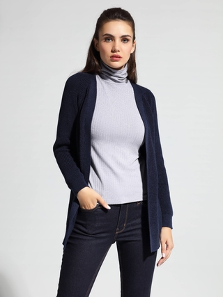 CONTE LDK076 Удлиненный кардиган из итальянской пряжи с вискозой и хлопком