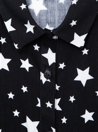 CONTE LPL 884 Легкое платье-рубашка с принтом "звезды"