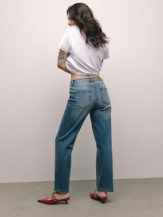 CONTE CON-406 Джинсы прямого кроя c высокой посадкой