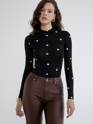 CONTE Боди из визкозы в крупный горошек LBD 2900