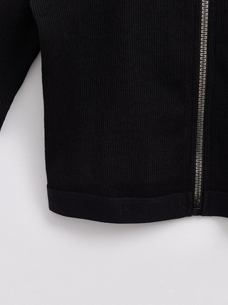 CONTE LJ 1614 Укороченный жакет в рубчик на молнии женский