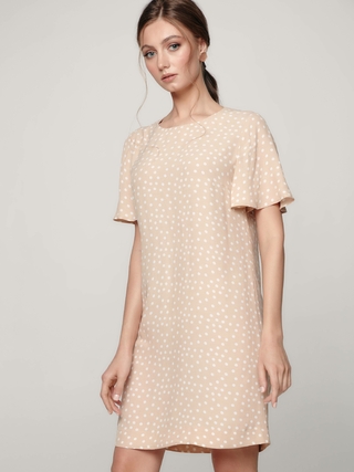 CONTE LPL 1179 Платье свободного кроя в горошек