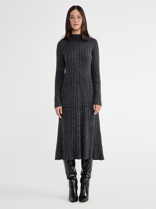 CONTE Платье-midi прилегающего силуэта из пряжи с шерстью LDK 2391