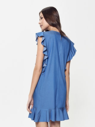 CONTE LPL 905 Джинсовое платье А-силуэта с воланами