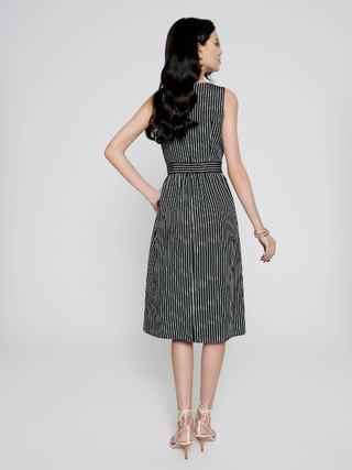 CONTE LPL 1141 Платье в полоску без рукавов из вискозы премиального качества