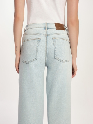 CONTE CON-784 Джинсы wide leg ULTRA-LONG небесно-голубого цвета