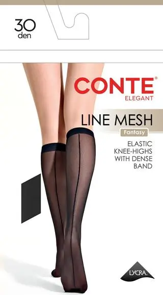 CONTE Гольфы с имитацией шва  LINE MESH (ЛИНИЯ НА СЕТКЕ)