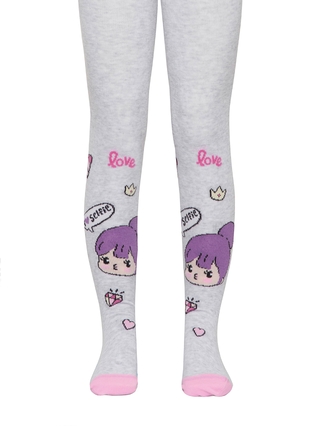 Conte-kids TIP-TOP Хлопковые колготки с рисунком "I Love Selfie"