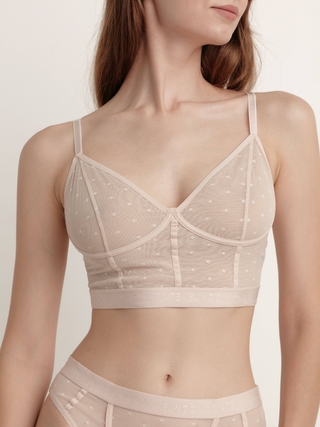 CONTE MESH&DOTS LBE 2299 Бюстье в мелкую сетку с рисунком «точки»