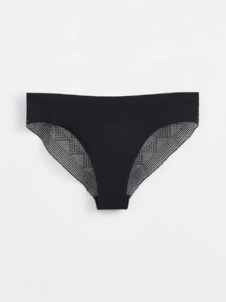 CONTE DEMURE LB 1279 Трусы бесшовные «бикини» из хлопка с итальянским кружевом женские