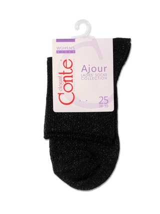 CONTE AJOUR Ажурные носки из вискозы с люрексом