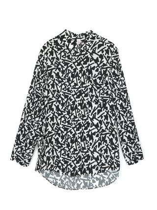 CONTE LBL 1091 Рубашка с геометрическим рисунком из хлопка премиального качества