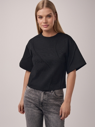 CONTE LD 2805 Укороченная футболка из костюмного полотна