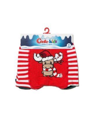 Conte-Kids Новогодние колготки "Рудольф" с пушистой нитью