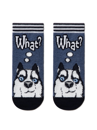 Conte-kids TIP-TOP Хлопковые носки с пушистым рисунком "Хаски"