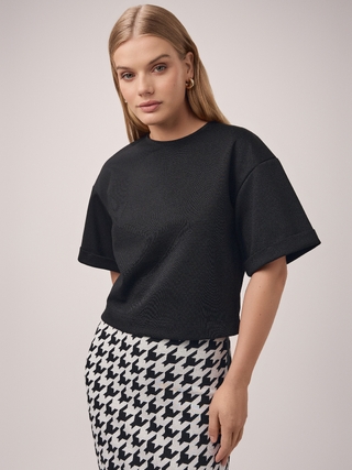 CONTE LD 2804 Укороченная футболка из костюмного полотна