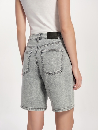 CONTE CON-775 Классические джинсовые шорты серого цвета