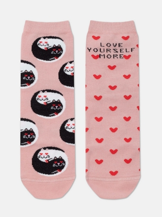 CONTE HAPPY Хлопковые носки с рисунком «Love yourself»
