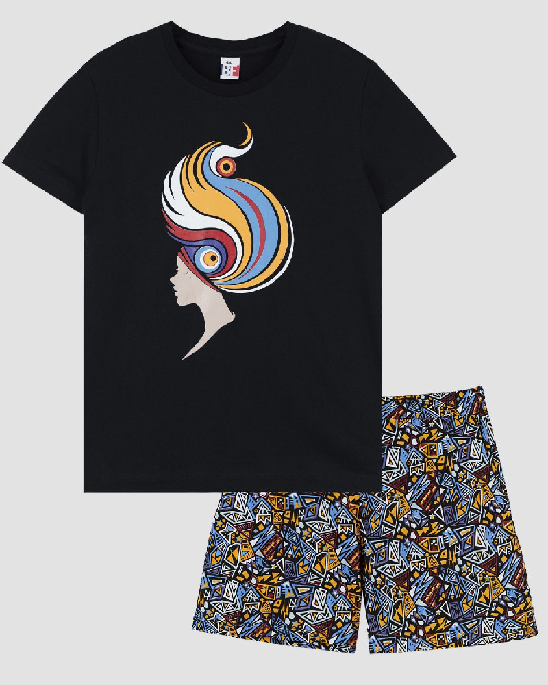 Пижама женская (футболка+шорты) Пижама женская (футболка+шорты)