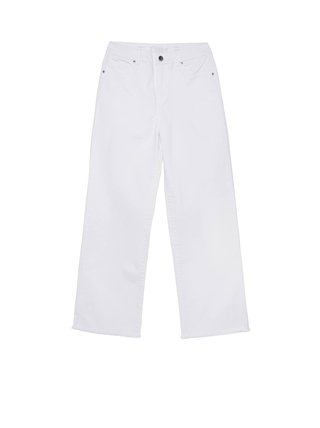 CONTE CON-243 Укороченные джинсовые брюки с высокой посадкой и необработанным краем