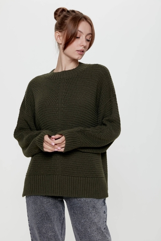 CONTE LDK 224 Удлиненный рельефный джемпер