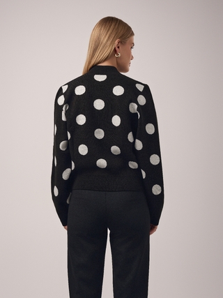 CONTE Укороченный свитер объемного силуэта с жаккардовым переплетением LDK 23102