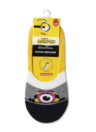 Брестские Active 1324 (Подследники С Антискользящим Покрытием На Пятке, Minions) Носки женские