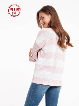 CONTE LD 832-1 Удлиненный джемпер в широкую полоску