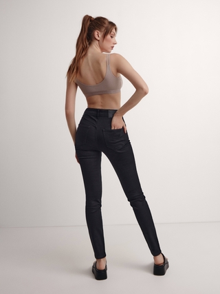 CONTE CON-522 Черные джинсы skinny с высокой посадкой