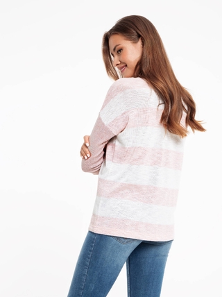 CONTE LD 832 Удлиненный джемпер в широкую полоску