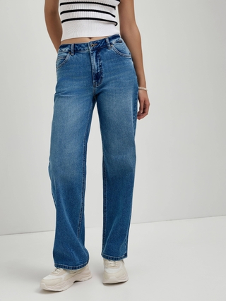 CONTE CON-636 Джинсы wide leg из eco-friendly денима