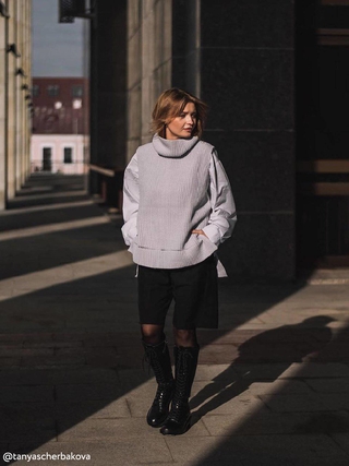 CONTE LDK 071 Вязаный шерстяной жилет без рукавов