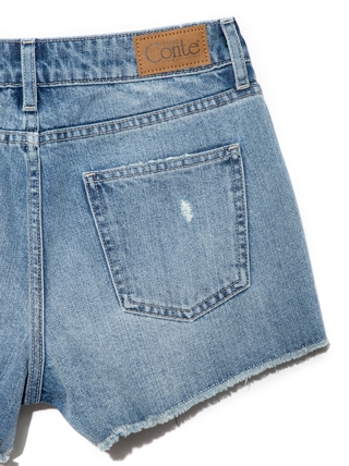 CONTE CON-132 Джинсовые eco-friendly шорты c эффектом потертости