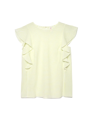 CONTE LBL 1093 Блузка в полоску с широкими воланами