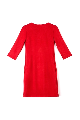 CONTE LPL 838 Стильное платье из искусственной замши с карманами