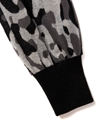 CONTE LD 839 Ультрамодный джемпер с принтом "камуфляж" и мерцающим блеском