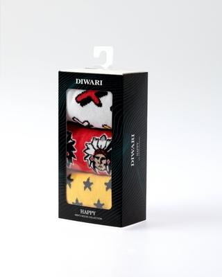 DIWARI (3 пары в коробке) Хлопковые носки с рисунками 